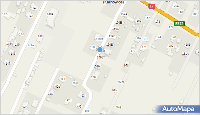 Kalinowice, Kalinowice, 159g, mapa Kalinowice