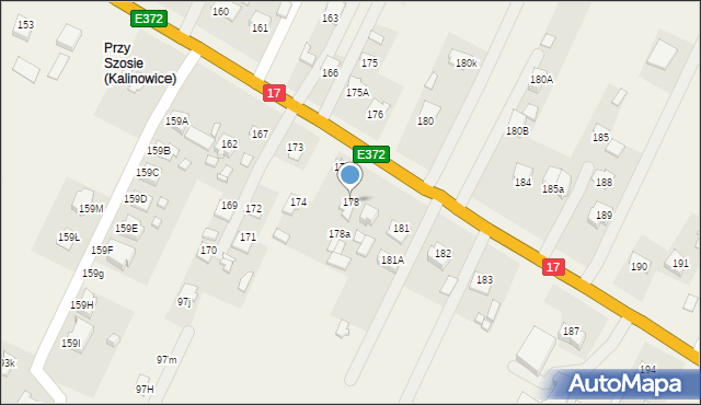 Kalinowice, Kalinowice, 178, mapa Kalinowice