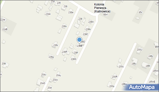 Kalinowice, Kalinowice, 238E, mapa Kalinowice