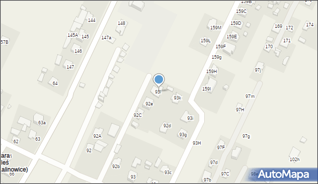 Kalinowice, Kalinowice, 93l, mapa Kalinowice