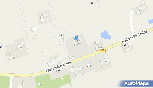 Kalinowice Dolne, Kalinowice Dolne, 16, mapa Kalinowice Dolne