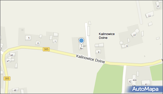 Kalinowice Dolne, Kalinowice Dolne, 8b, mapa Kalinowice Dolne