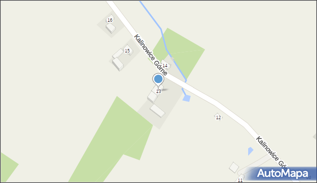 Kalinowice Górne, Kalinowice Górne, 13, mapa Kalinowice Górne
