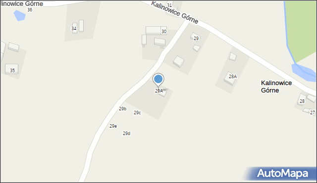 Kalinowice Górne, Kalinowice Górne, 29A, mapa Kalinowice Górne