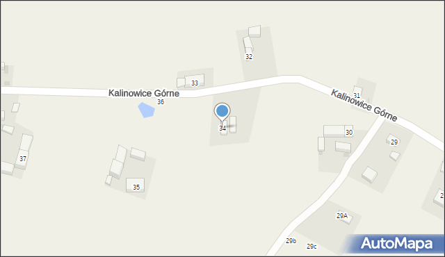 Kalinowice Górne, Kalinowice Górne, 34, mapa Kalinowice Górne