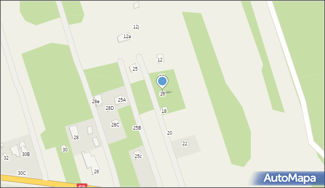 Kalinowiec, Kalinowiec, 16, mapa Kalinowiec