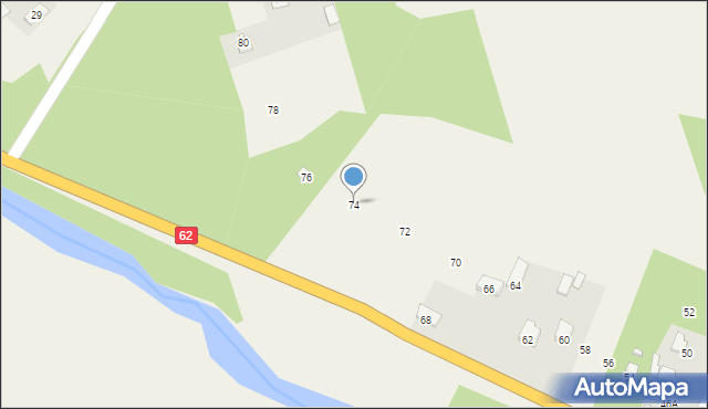 Kalinowiec, Kalinowiec, 74, mapa Kalinowiec