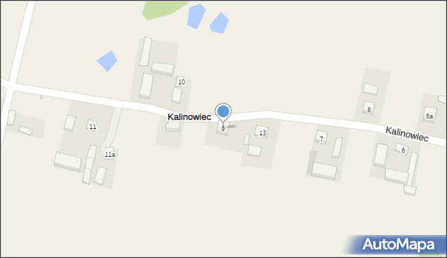 Kalinowiec, Kalinowiec, 9, mapa Kalinowiec