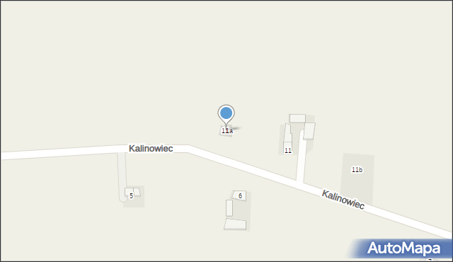 Kalinowiec, Kalinowiec, 11a, mapa Kalinowiec
