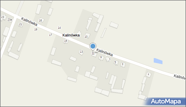 Kalinówka, Kalinówka, 11, mapa Kalinówka