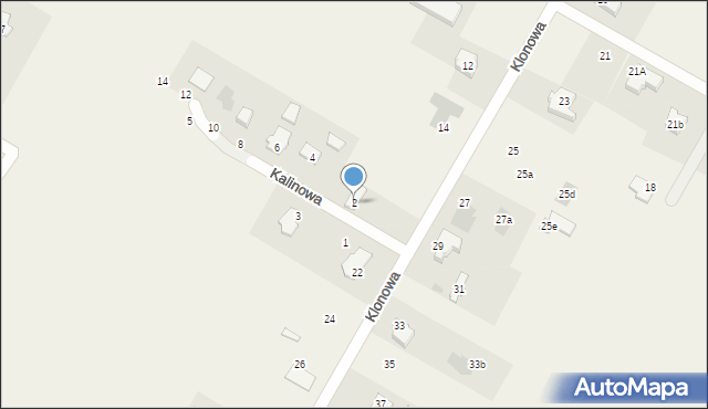 Kalinówka, Kalinowa, 2, mapa Kalinówka