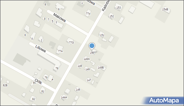 Kalinówka, Kalinówka, 150, mapa Kalinówka