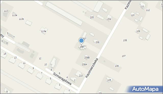 Kalinówka, Kalinówka, 208, mapa Kalinówka