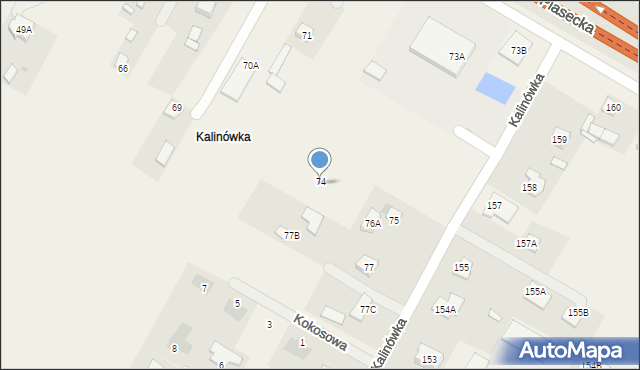 Kalinówka, Kalinówka, 74, mapa Kalinówka