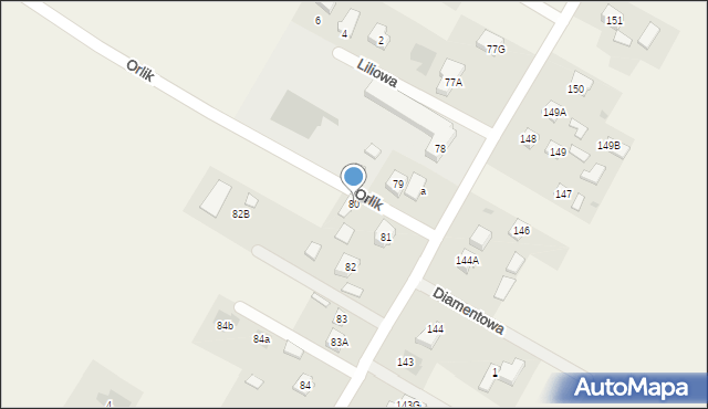 Kalinówka, Kalinówka, 80, mapa Kalinówka