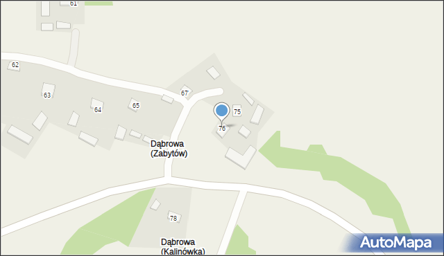 Kalinówka, Kalinówka, 76, mapa Kalinówka