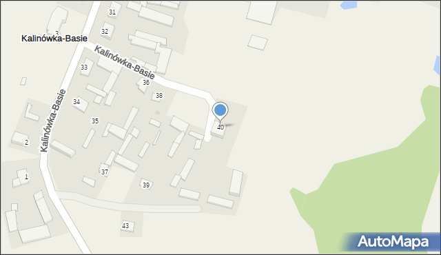 Kalinówka-Basie, Kalinówka-Basie, 40, mapa Kalinówka-Basie