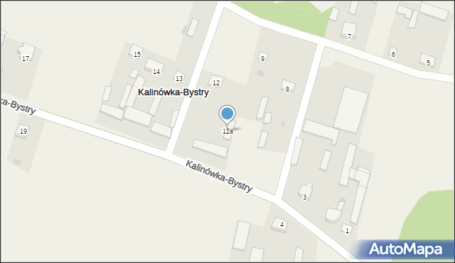 Kalinówka-Bystry, Kalinówka-Bystry, 12a, mapa Kalinówka-Bystry