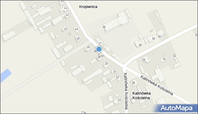 Kalinówka Kościelna, Kalinówka Kościelna, 19, mapa Kalinówka Kościelna