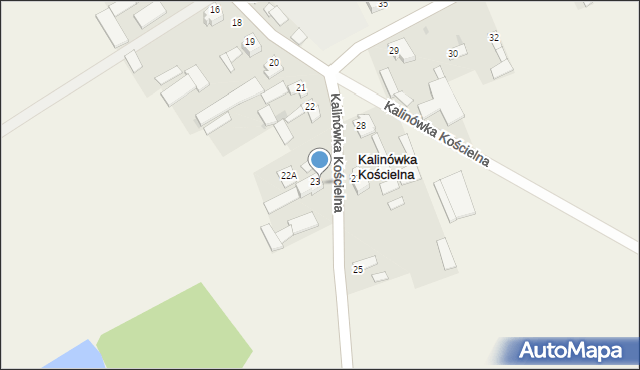 Kalinówka Kościelna, Kalinówka Kościelna, 24, mapa Kalinówka Kościelna