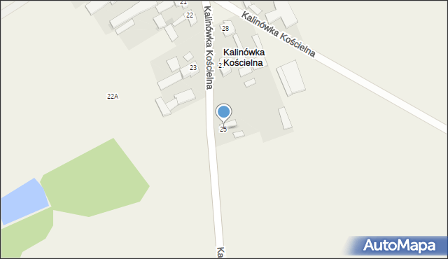 Kalinówka Kościelna, Kalinówka Kościelna, 25, mapa Kalinówka Kościelna