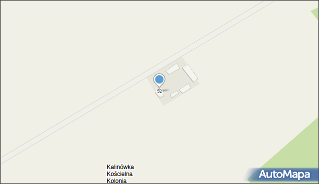 Kalinówka Kościelna, Kalinówka Kościelna, 52, mapa Kalinówka Kościelna