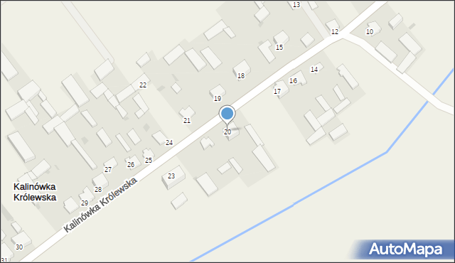 Kalinówka Królewska, Kalinówka Królewska, 20, mapa Kalinówka Królewska