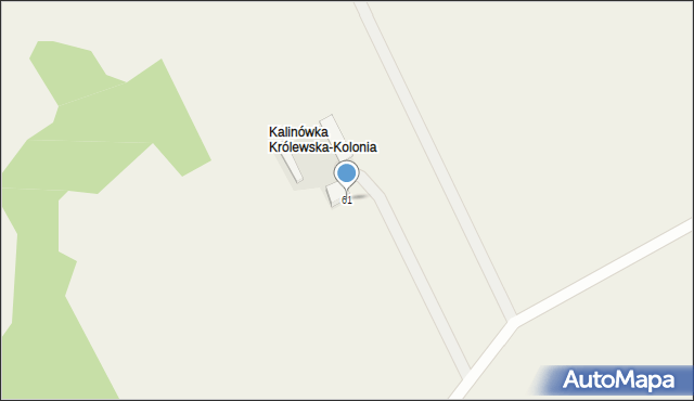 Kalinówka Królewska, Kalinówka Królewska, 61, mapa Kalinówka Królewska