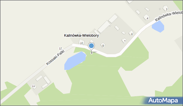 Kalinówka-Wielobory, Kalinówka-Wielobory, 9, mapa Kalinówka-Wielobory