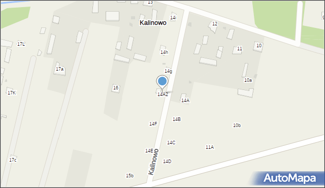 Kalinowo, Kalinowo, 14A2, mapa Kalinowo