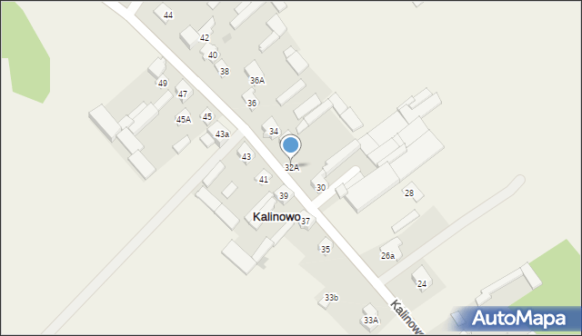 Kalinowo, Kalinowo, 32A, mapa Kalinowo