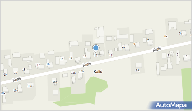 Kaliś, Kaliś, 12, mapa Kaliś