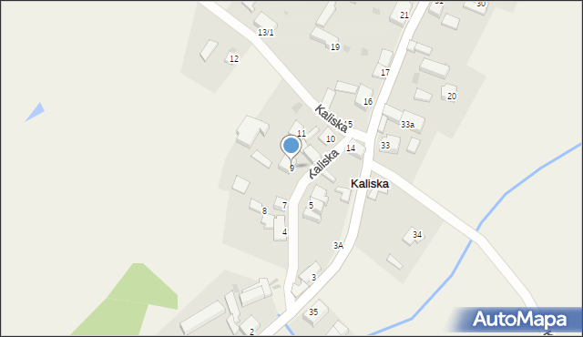 Kaliska, Kaliska, 9, mapa Kaliska