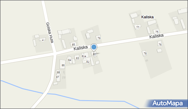 Kaliska, Kaliska, 80, mapa Kaliska