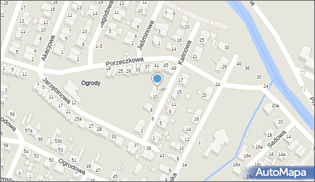 Kalisz, Kalinowa, 12, mapa Kalisza
