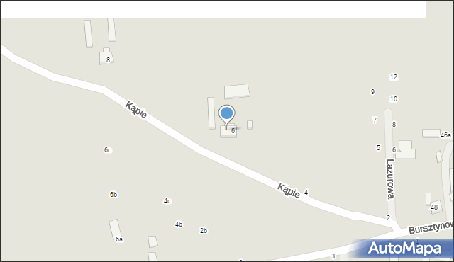 Kalisz, Kąpie, 6a, mapa Kalisza