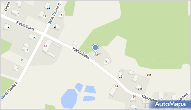 Kalisz, Kaszubska, 13a, mapa Kalisza