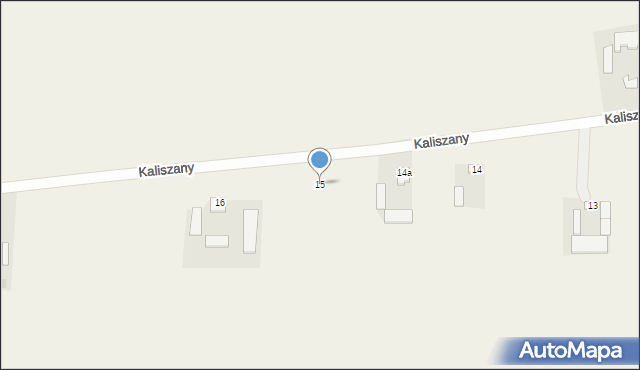 Kaliszany, Kaliszany, 15, mapa Kaliszany