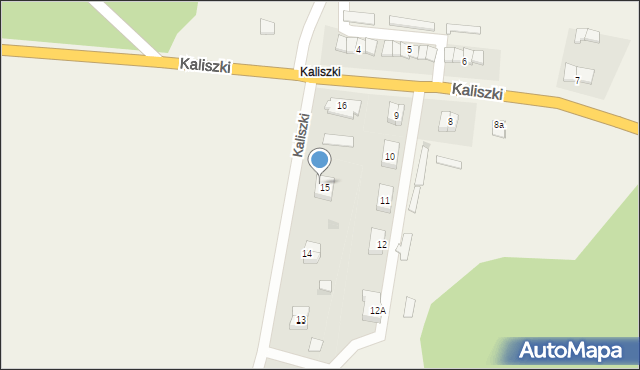 Kaliszki, Kaliszki, 15A, mapa Kaliszki