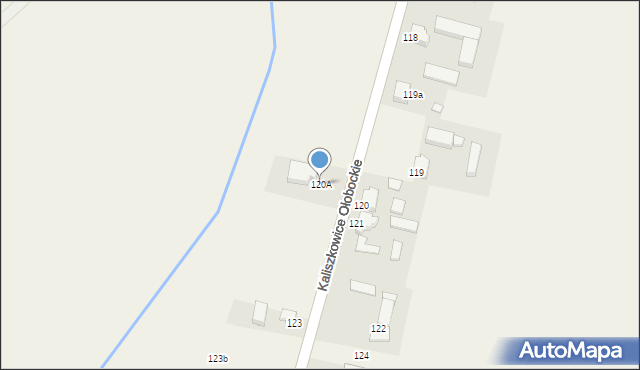 Kaliszkowice Ołobockie, Kaliszkowice Ołobockie, 120A, mapa Kaliszkowice Ołobockie