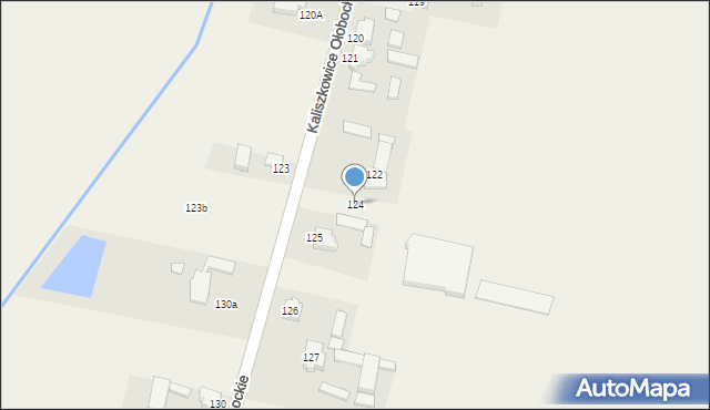 Kaliszkowice Ołobockie, Kaliszkowice Ołobockie, 124, mapa Kaliszkowice Ołobockie