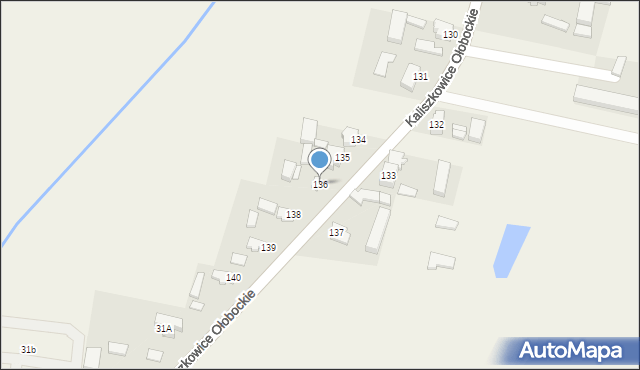Kaliszkowice Ołobockie, Kaliszkowice Ołobockie, 136, mapa Kaliszkowice Ołobockie