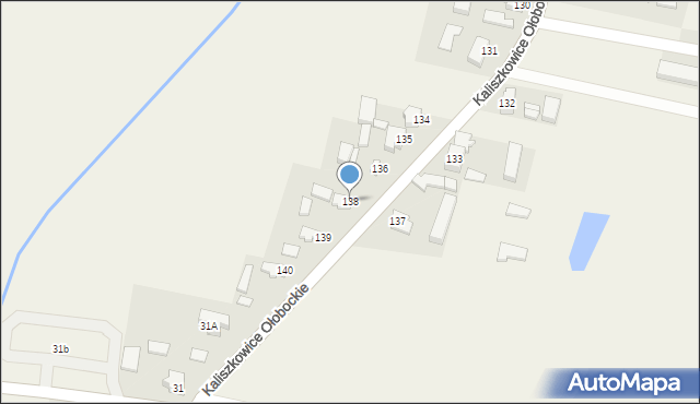 Kaliszkowice Ołobockie, Kaliszkowice Ołobockie, 138, mapa Kaliszkowice Ołobockie