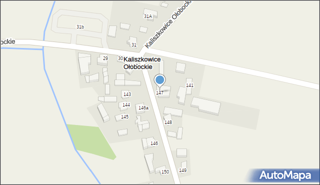 Kaliszkowice Ołobockie, Kaliszkowice Ołobockie, 147, mapa Kaliszkowice Ołobockie