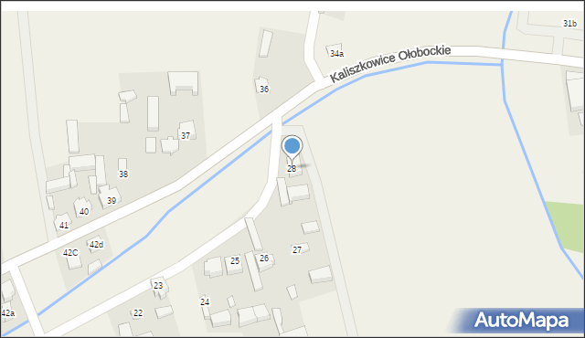 Kaliszkowice Ołobockie, Kaliszkowice Ołobockie, 28, mapa Kaliszkowice Ołobockie