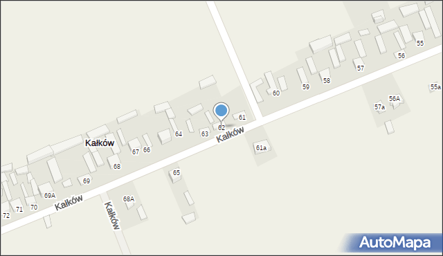 Kałków, Kałków, 62, mapa Kałków