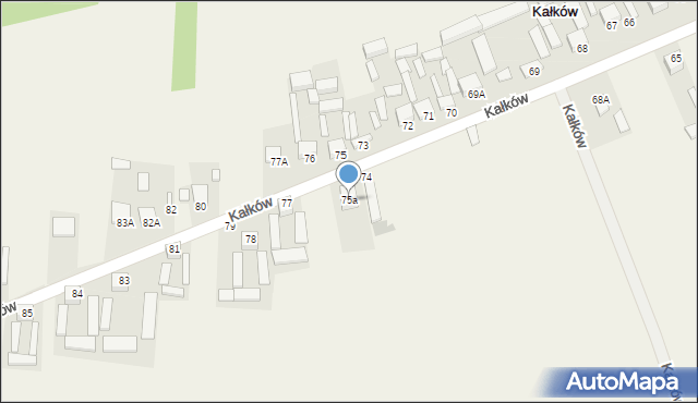 Kałków, Kałków, 75a, mapa Kałków
