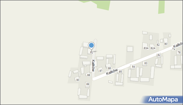 Kałków, Kałków, 91, mapa Kałków