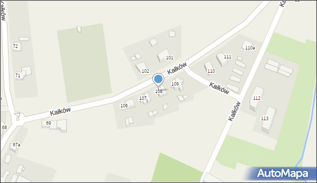 Kałków, Kałków, 108, mapa Kałków