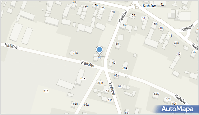 Kałków, Kałków, 61, mapa Kałków